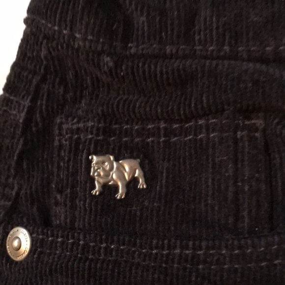 Jasper Conran British black corduroy lined pants with detachable suspenders - Picture 3 of 8